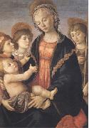 Sandro Botticelli Madonna and Child with St John and two Saints painting